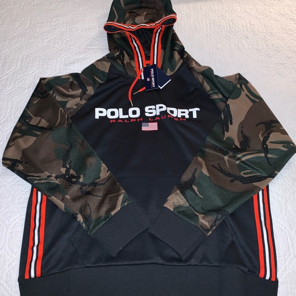 polo sport camo hoodie